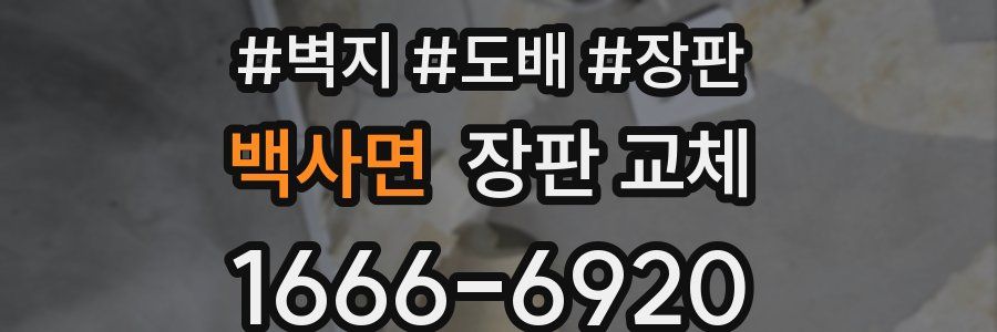 백사면 장판 교체