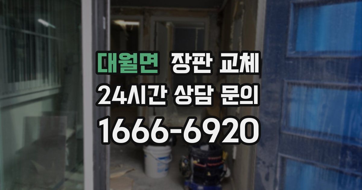 대월면 장판 교체