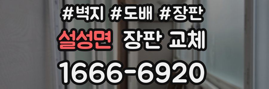 설성면 장판 교체