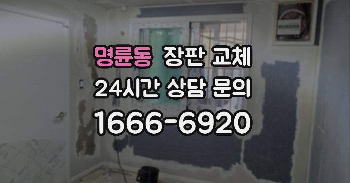 명륜동 장판 교체