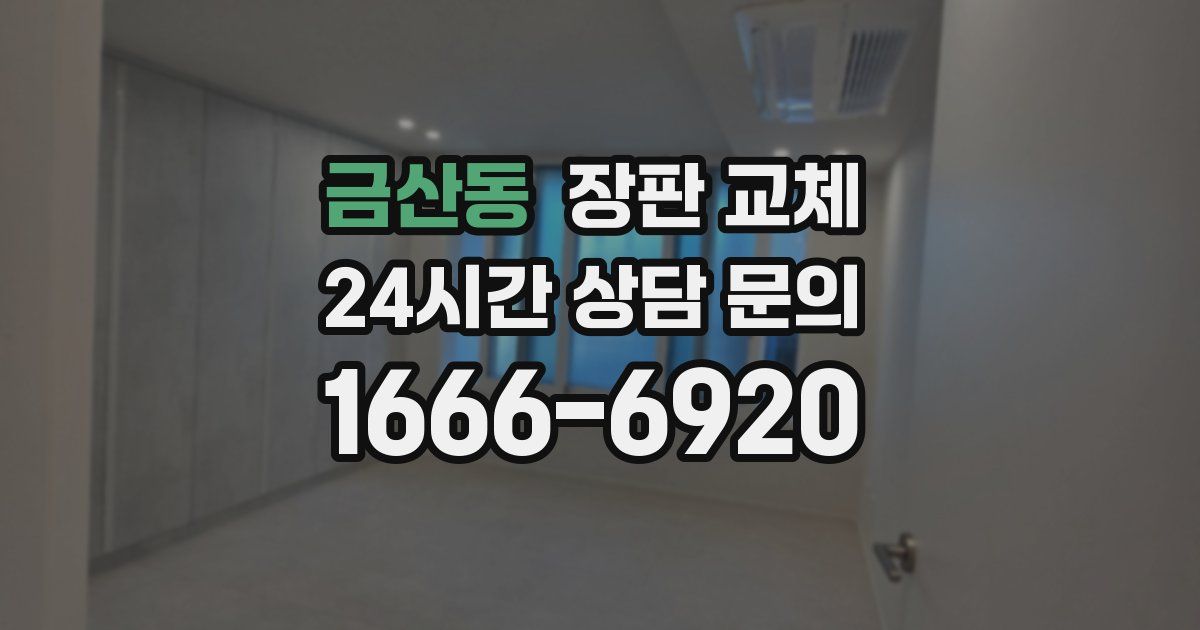금산동 장판 교체