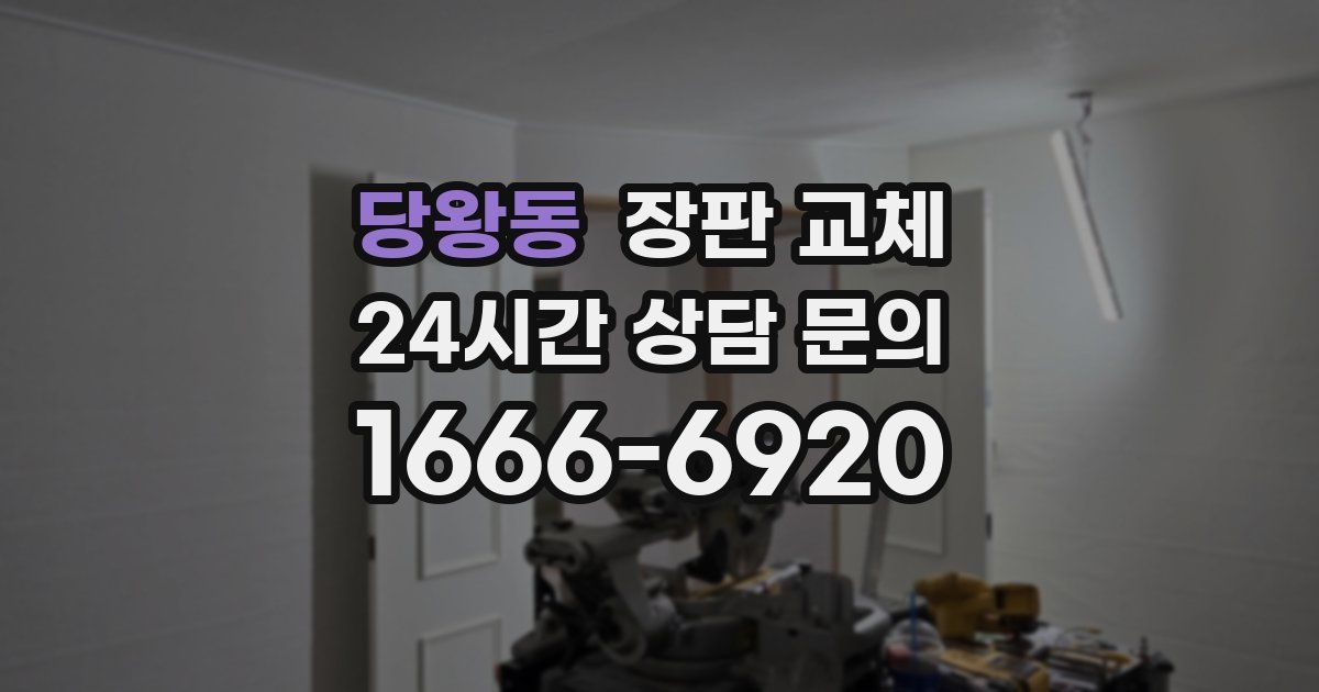 당왕동 장판 교체