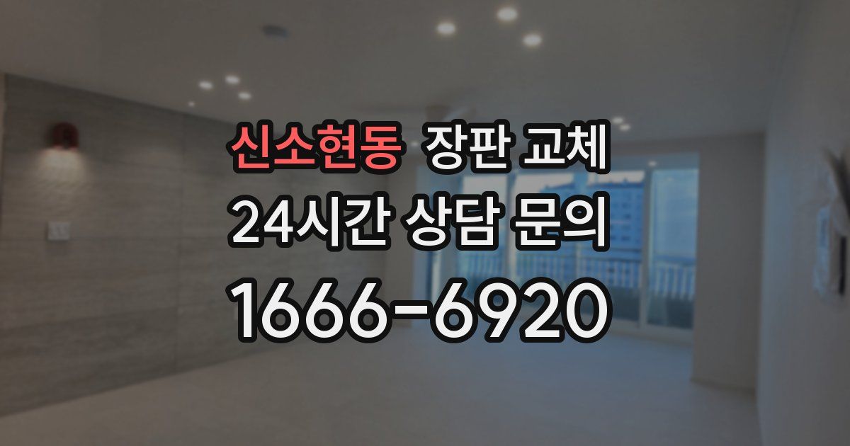 신소현동 장판 교체