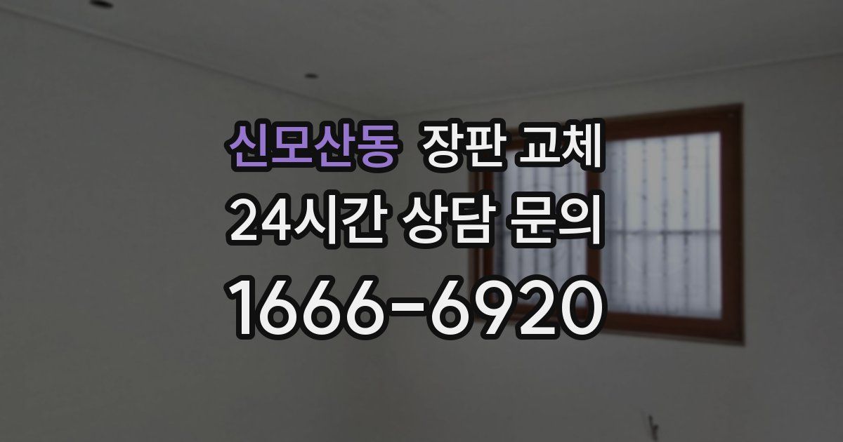 신모산동 장판 교체