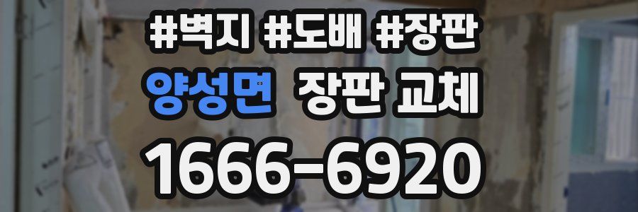 양성면 장판 교체