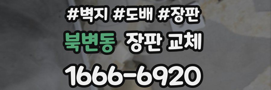 북변동 장판 교체