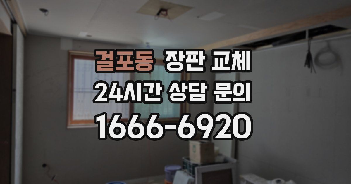 걸포동 장판 교체