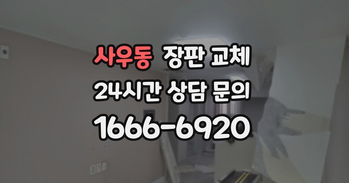 사우동 장판 교체