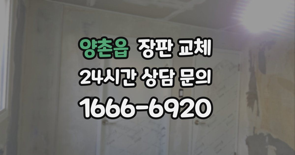 양촌읍 장판 교체