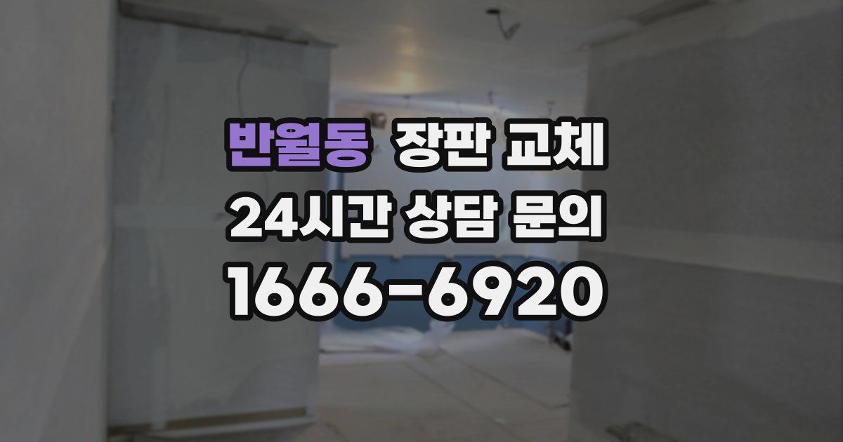 반월동 장판 교체