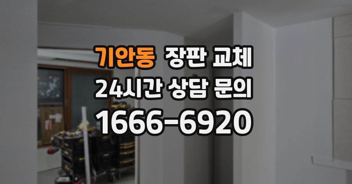 기안동 장판 교체