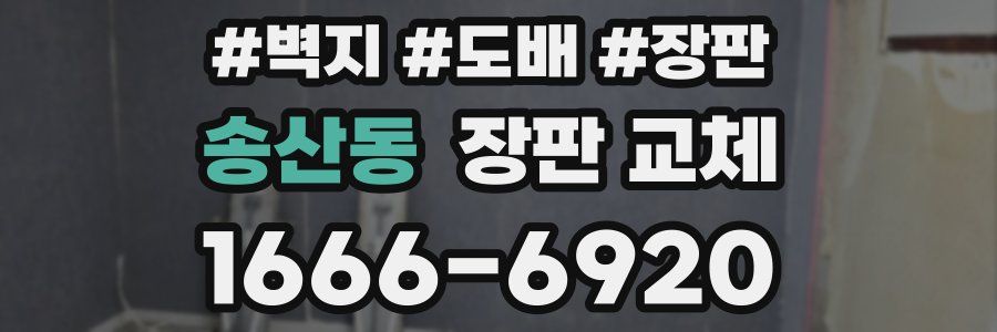 송산동 장판 교체