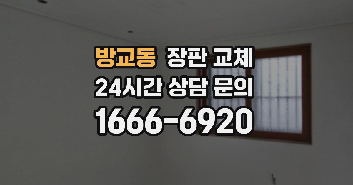 방교동 장판 교체