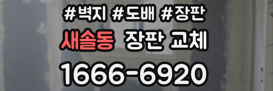 새솔동 장판 교체