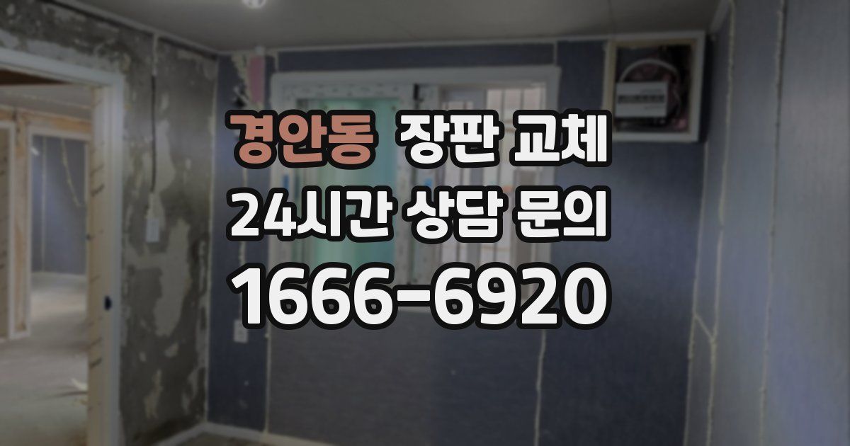 경안동 장판 교체