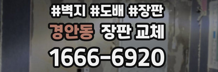 경안동 장판 교체