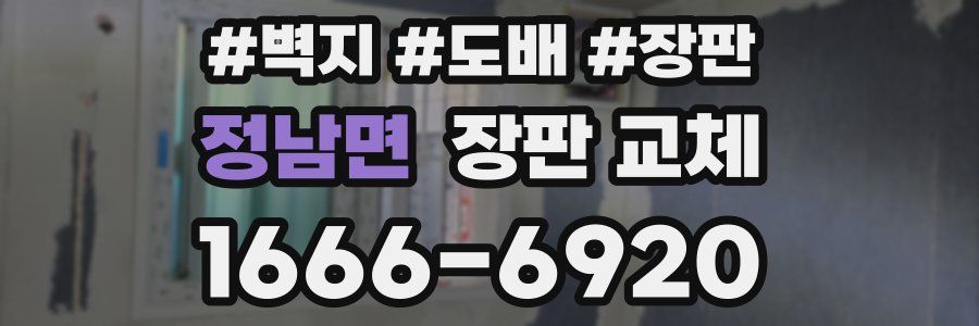 정남면 장판 교체