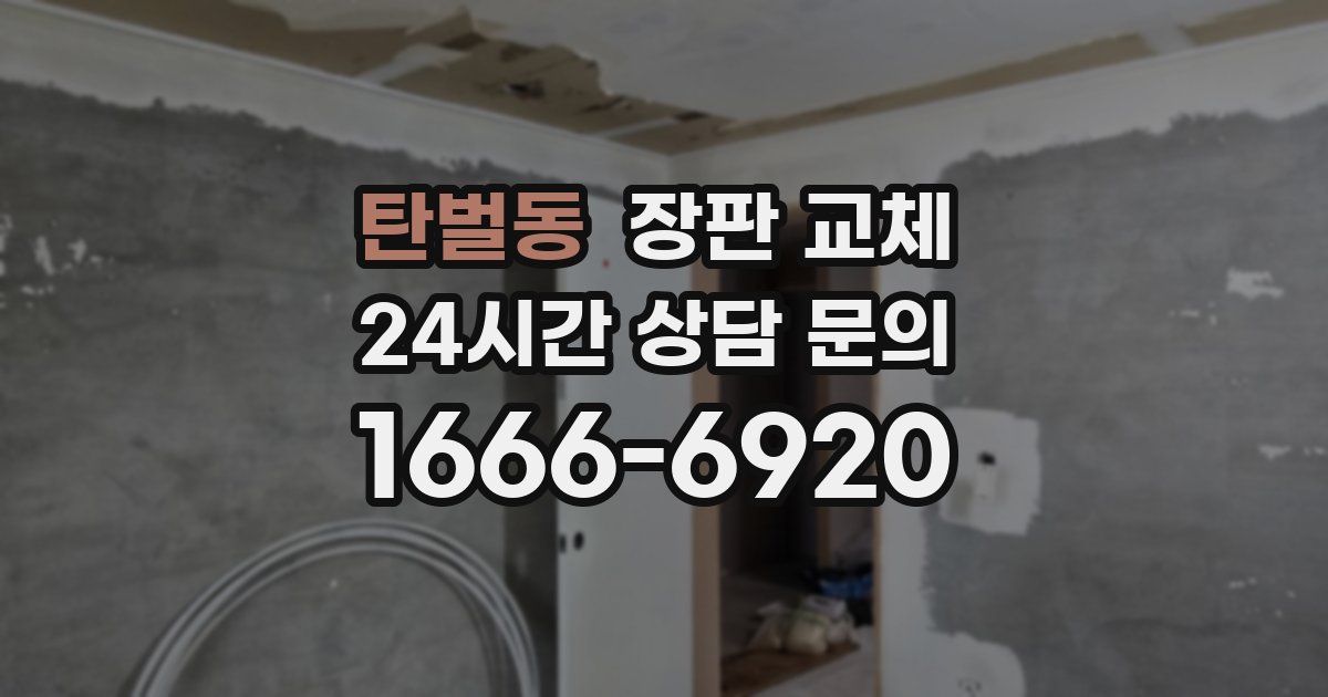 탄벌동 장판 교체