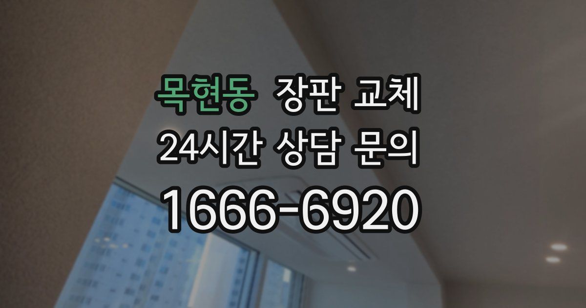 목현동 장판 교체