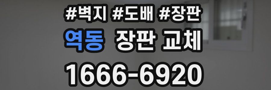 역동 장판 교체