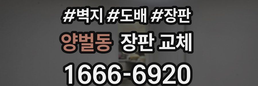 양벌동 장판 교체