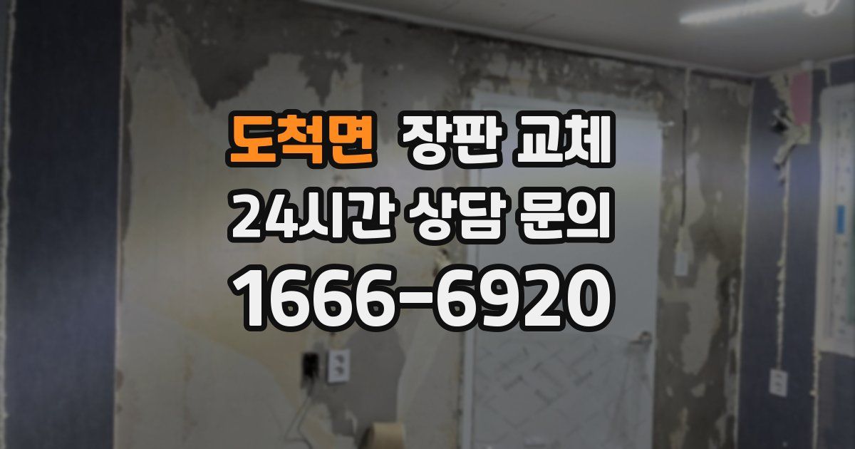 도척면 장판 교체