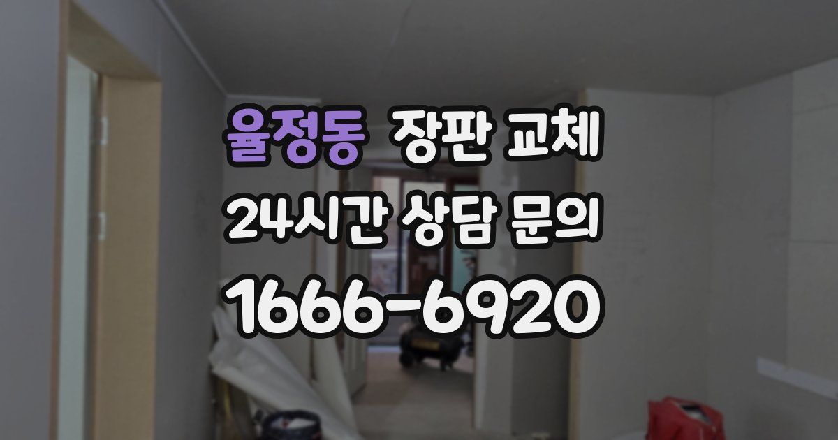 율정동 장판 교체