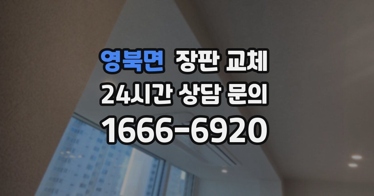 영북면 장판 교체