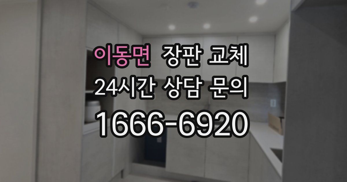 이동면 장판 교체