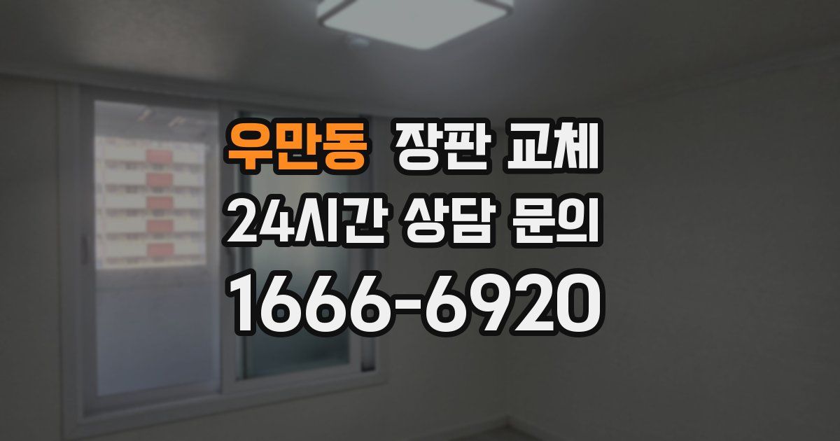 우만동 장판 교체