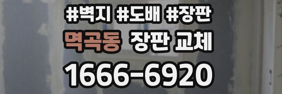멱곡동 장판 교체