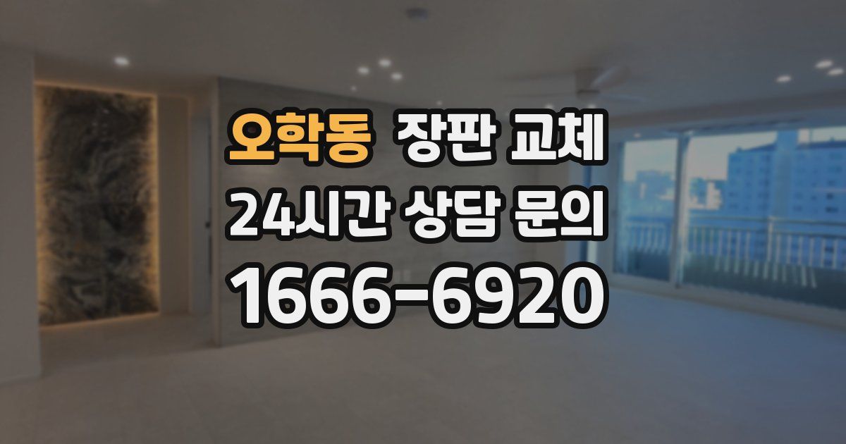 오학동 장판 교체