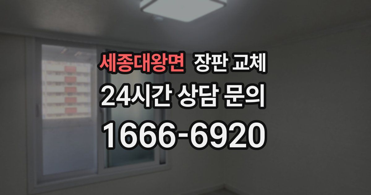 세종대왕면 장판 교체