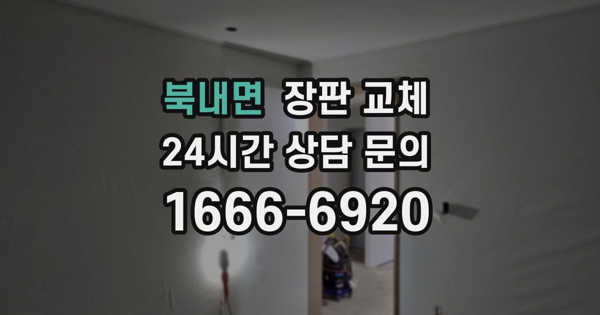 북내면 장판 교체