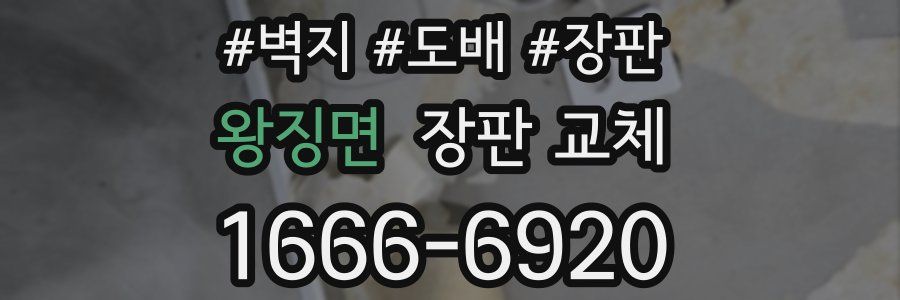 왕징면 장판 교체