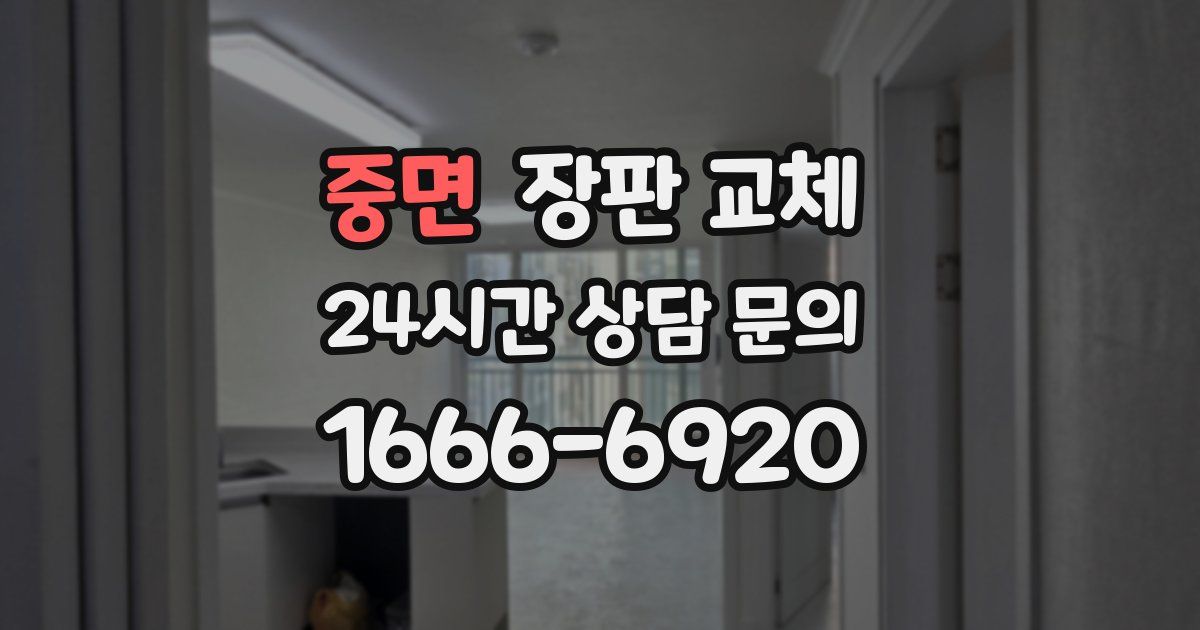중면 장판 교체