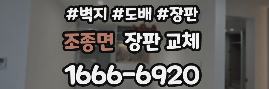 조종면 장판 교체