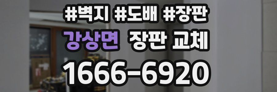 강상면 장판 교체