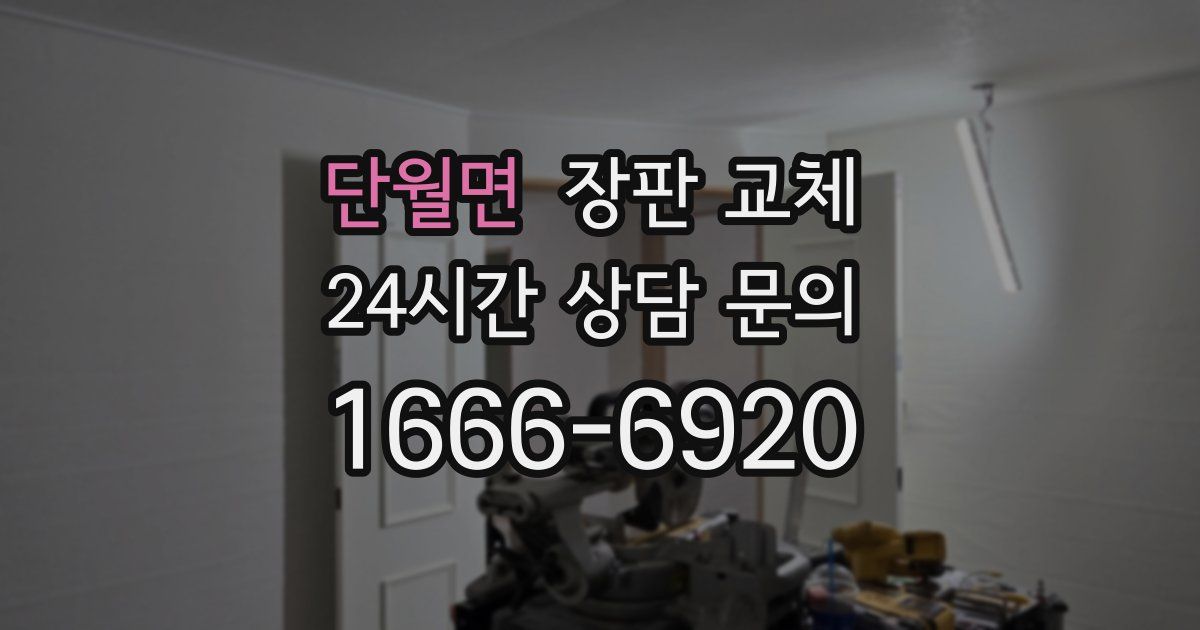 단월면 장판 교체
