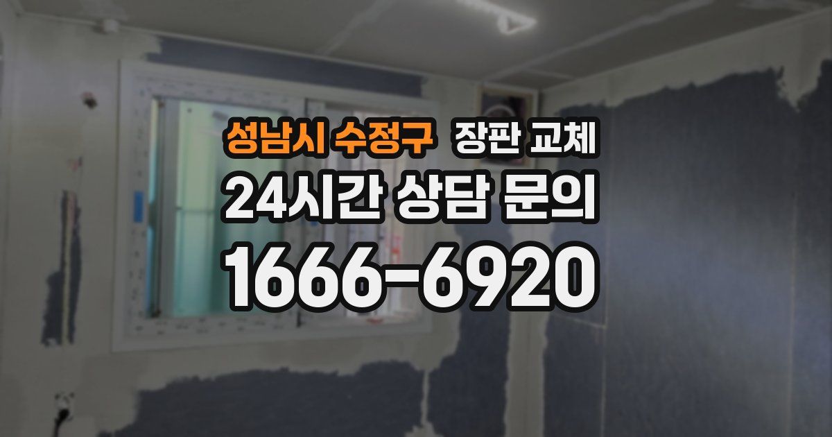 성남시 수정구 장판 교체