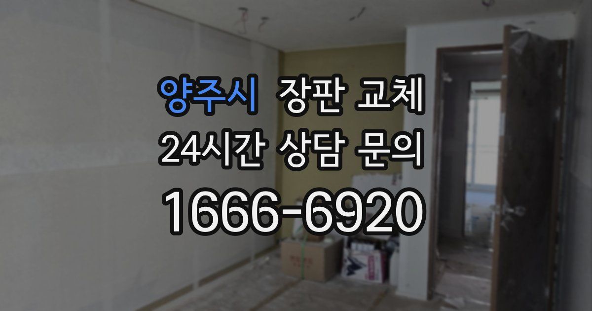 양주시 장판 교체