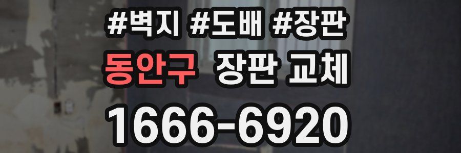 동안구 장판 교체