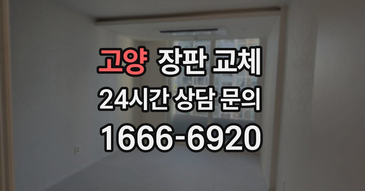 고양 장판 교체