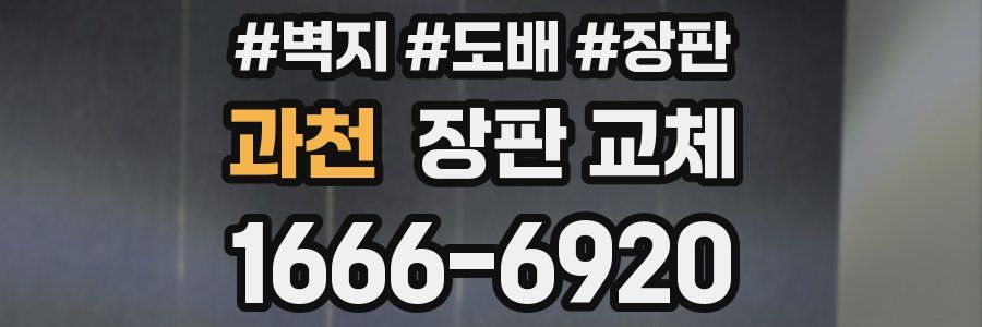 과천 장판 교체