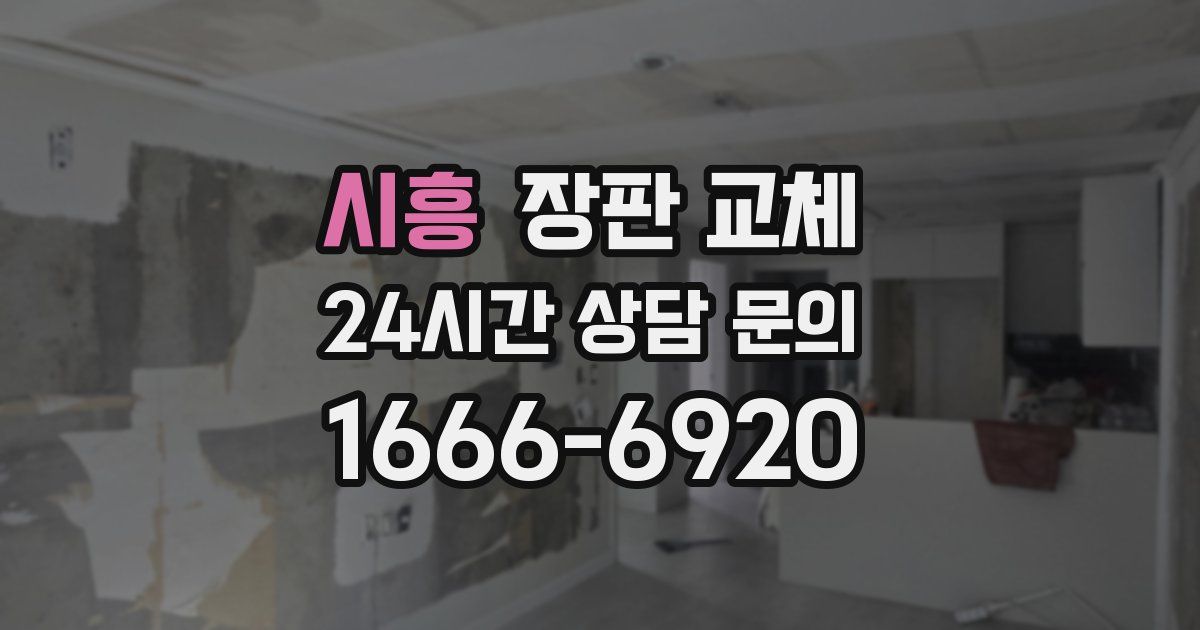 시흥 장판 교체