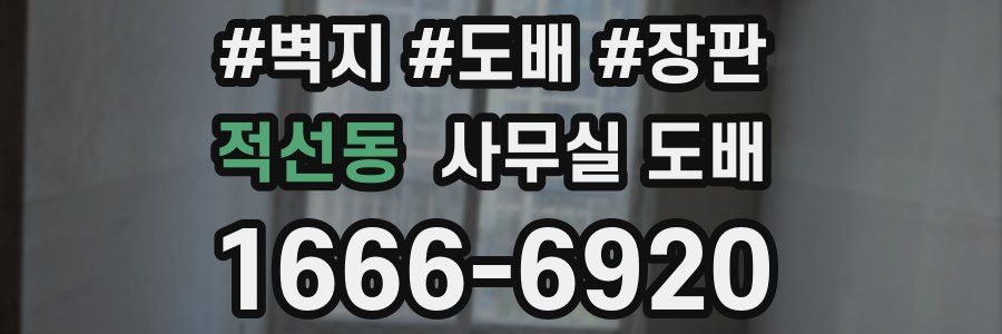 적선동 사무실 도배