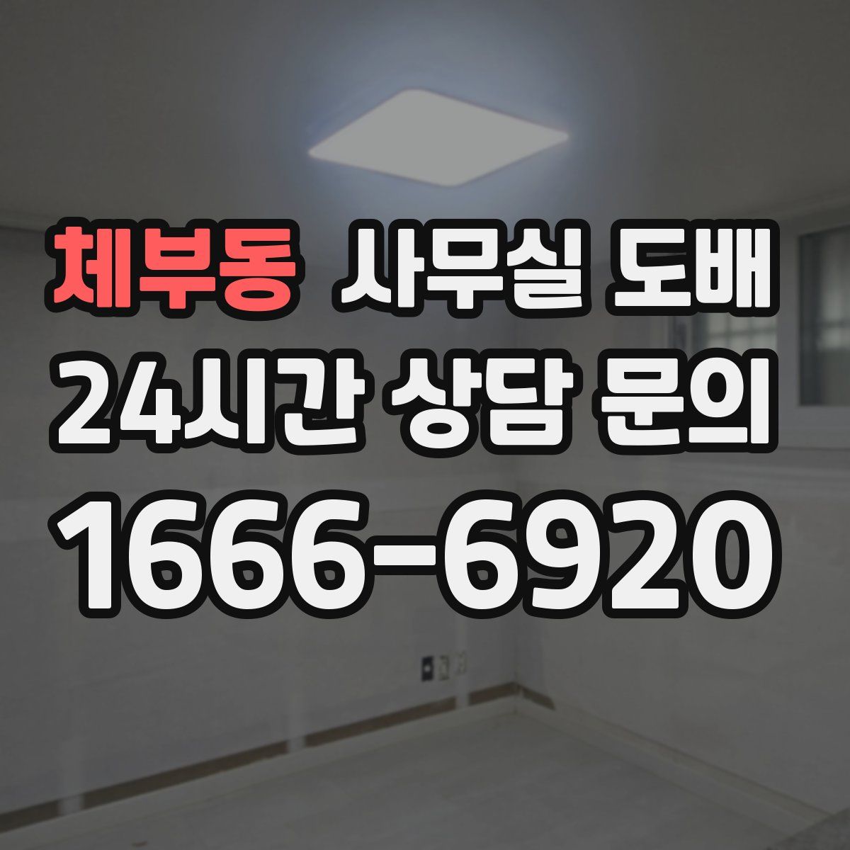 체부동 사무실 도배