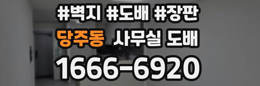 당주동 사무실 도배