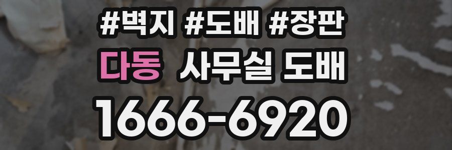 다동 사무실 도배