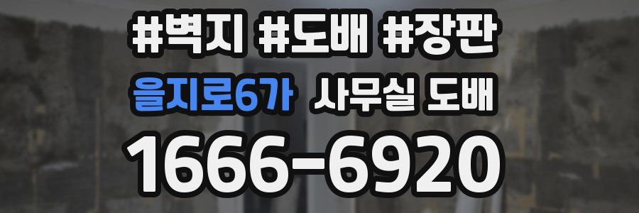 을지로6가 사무실 도배